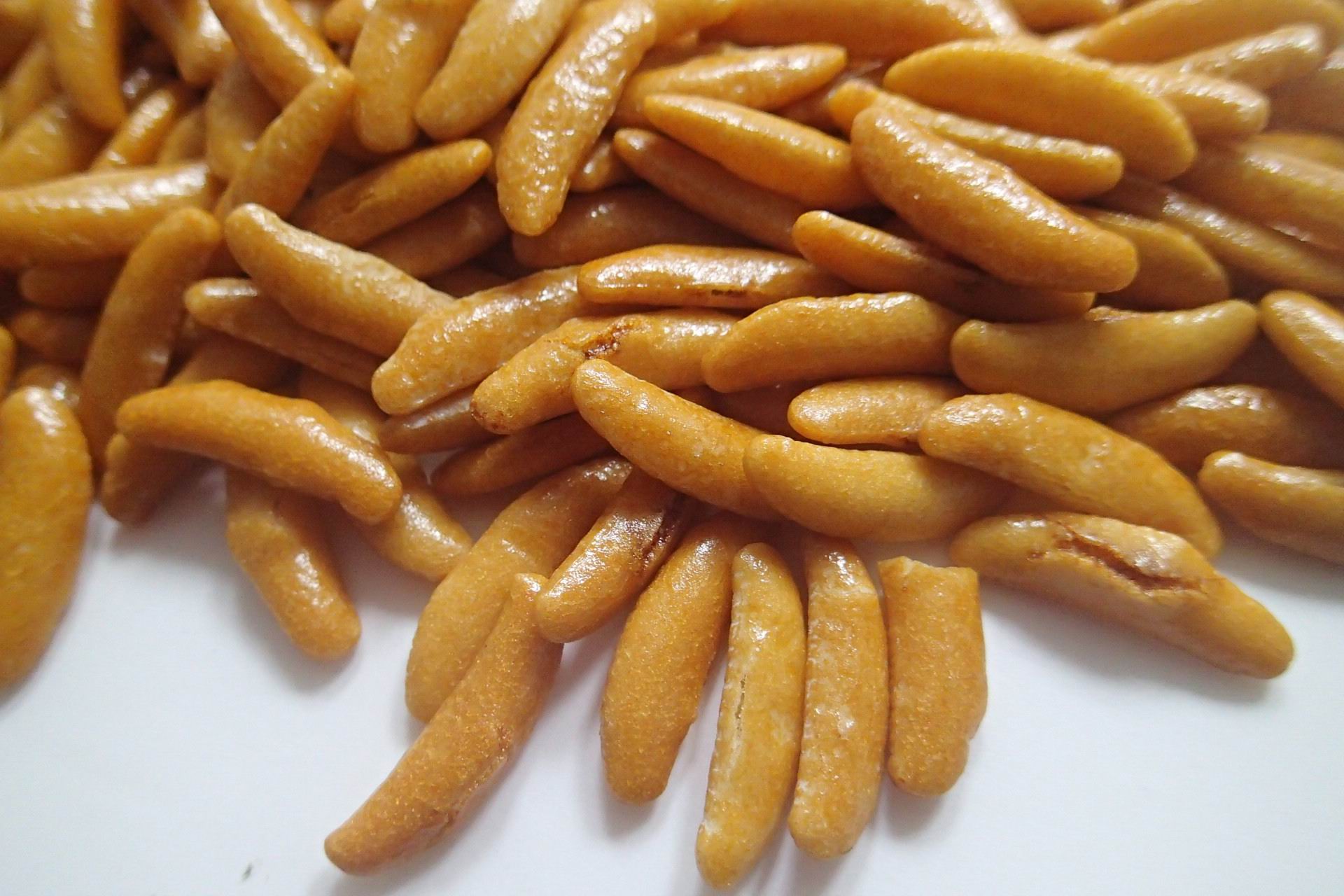 Persimmon Seed Shaped Japanese Rice Crackers Roast Healthy Nut Snack