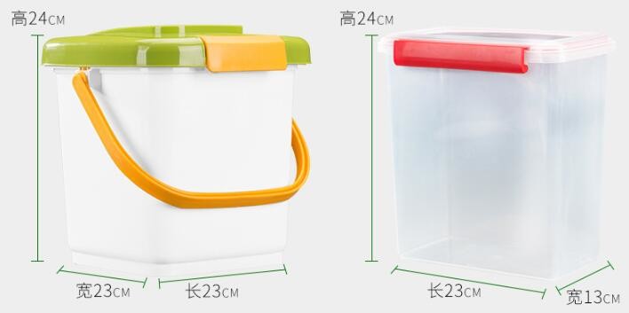 40L 15kgs 17lbs high quality stocked customized pet food storage container bucket dispenser dog food can box for dog cat