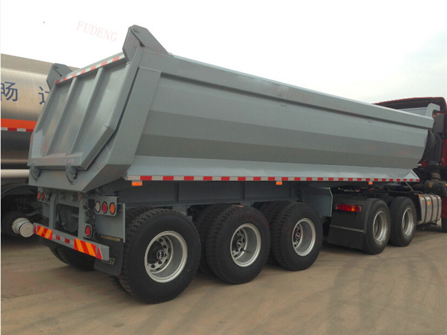 50 Tons Square Shape Semi Dump Truck Customized Transport Heavy Stone