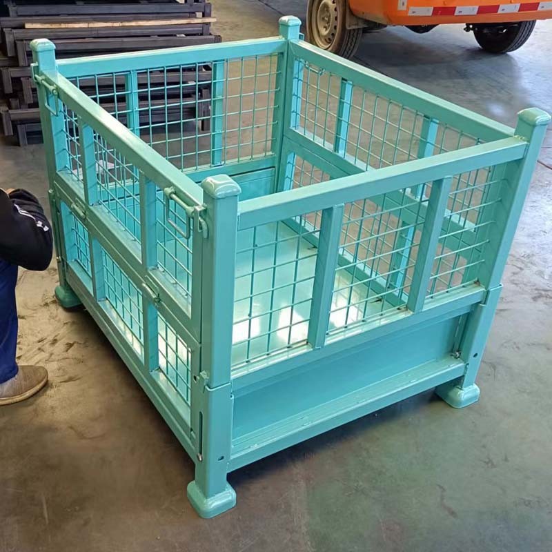 Storage Crates Stackable Pallet Boxes Folding Nestable For Warehouse Organization