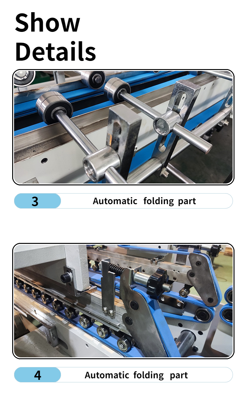 Net weight 1300kg CQT-650 folder gluer side glue box straight line box high speed glue