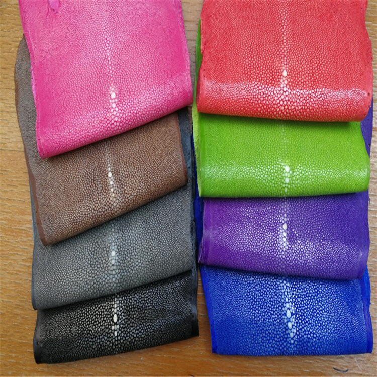 Cute Authentic Stingray Skin Lady Long Kitty Cat Trifold Wallet Genuine Leather Female Clutch Card Bag Women Coin Purse
