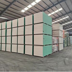China Customized Green Moisture Resistant Drywall , Waterproof Gypsum Sheet 9mm on sale