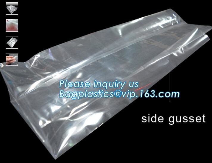 polypropylene Crystal Clear Cello Bags flat square block bottom opp bag,candy opp square bottom cello bag bagease packag