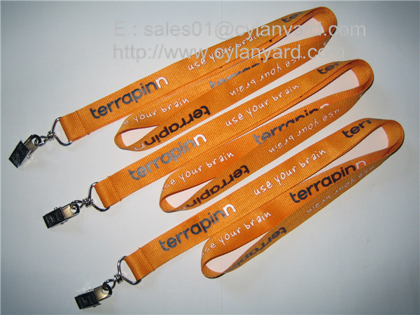 metal bulldog clip polyester lanyards