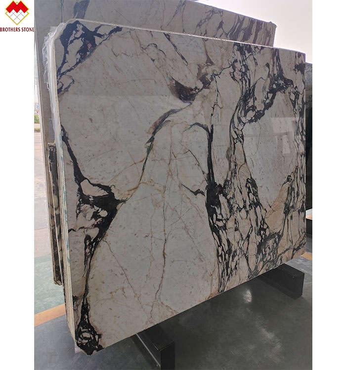 Hotel Decoration Afyon Violet Arabescato Venato Marble Slabs with Calacatta/Calcutta