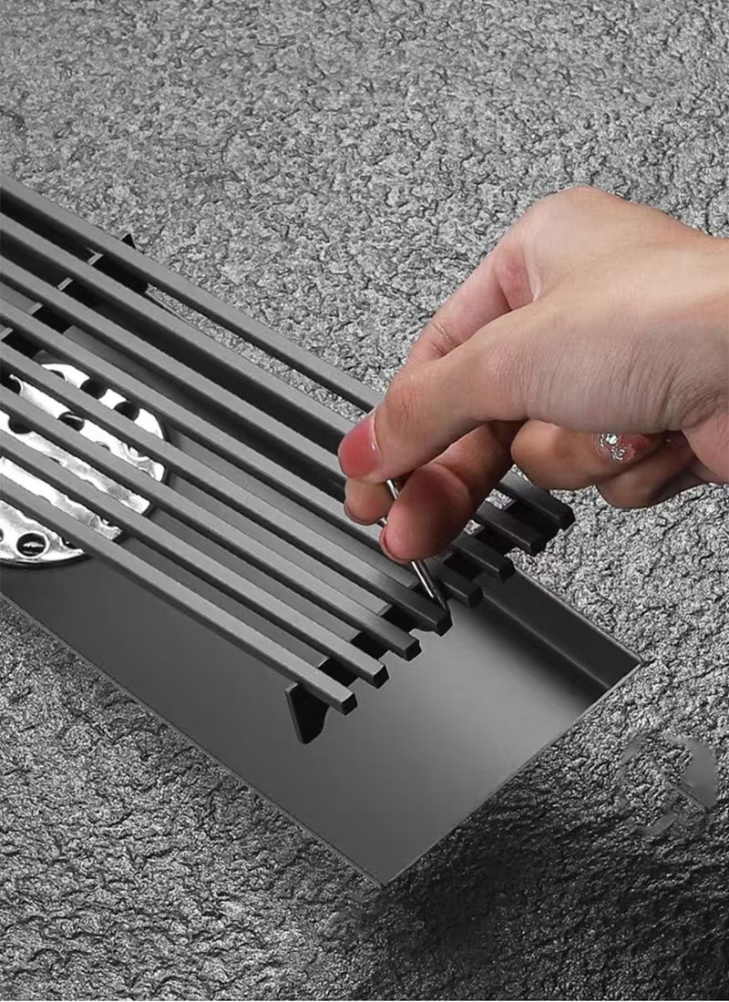 SUS304 Stainless Steel Shower Grate Customizable For Long Floor