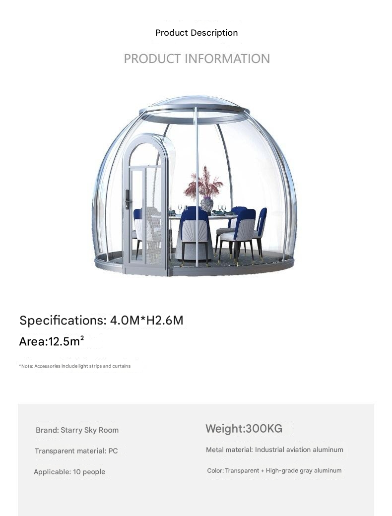 Experience the Ultimate Outdoor Getaway in Our Transparent Bubble Room for Outdoor Camping Hotel and Restaurant