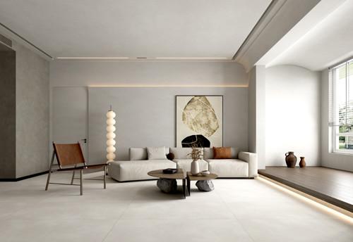 Antique Glazed Cement Look Porcelain Tile Acid - Resistant Concrete Ceramic Wall