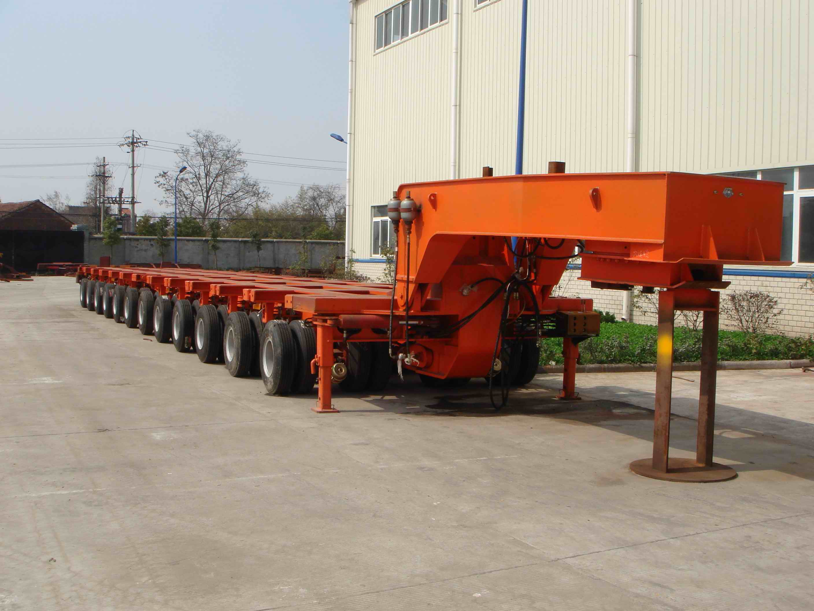 Truck Trailer 200 Ton 250 Ton-600 Ton Multi Axle Hydraulic Lowbed Lowboy Semi Trailer