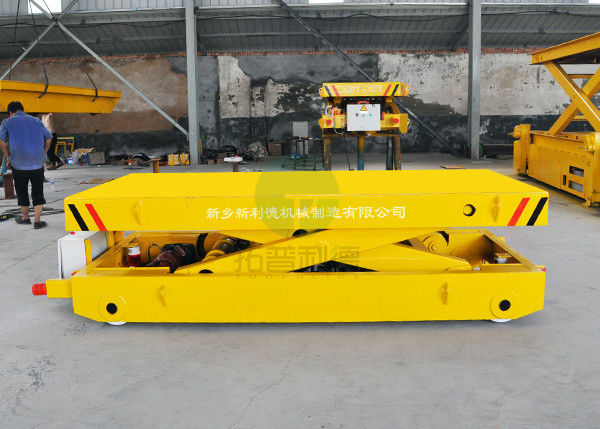 Insdurtial Material Handling Transport Coil Transfer Scissor Lift Rail Truck