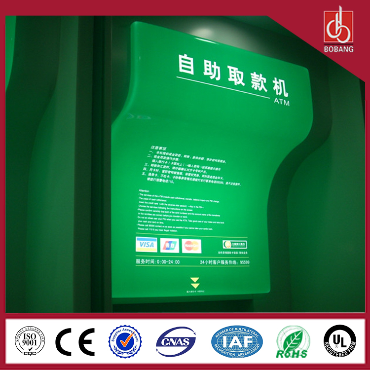 hot selling vacuum forming LED outdoor advertising all bank signboard design