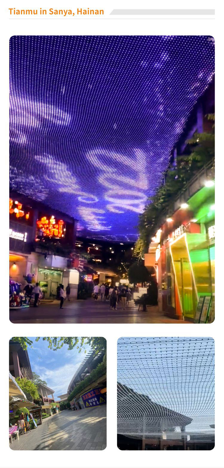 T20 Advertising Display LED Mesh Screen Flexible Transparent for Outdoor Building