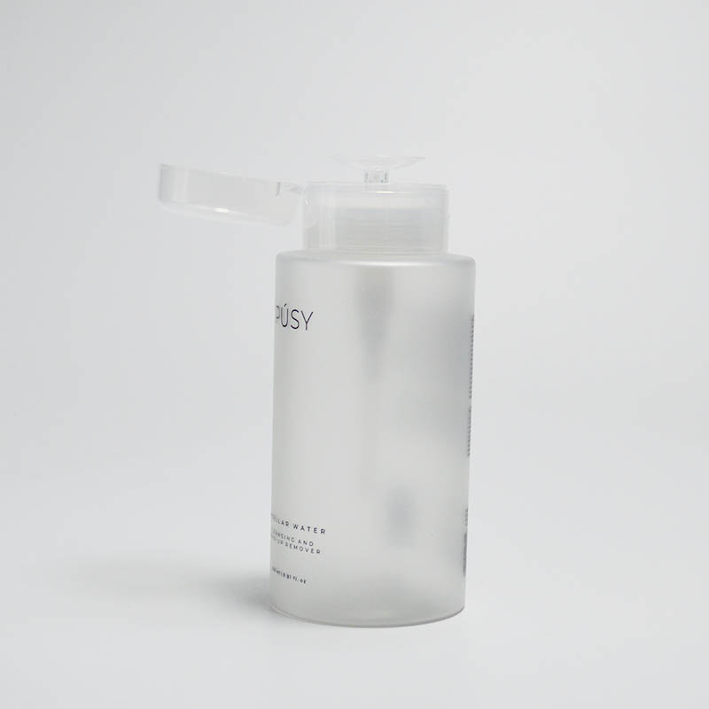 300ml Plastic PET Cosmetic Eye Nail Polish Push Down Pump Bottle