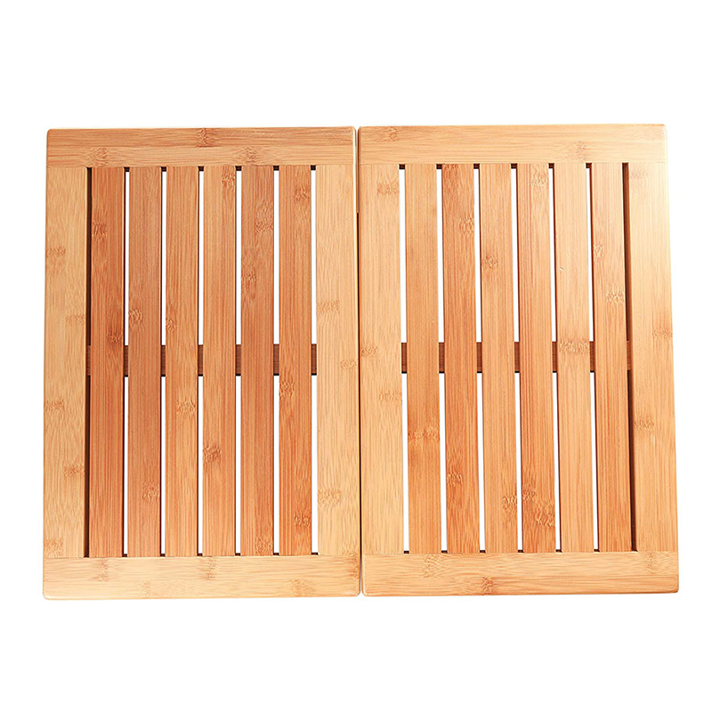 100% Natural Bamboo Floor Mat Bathroom For Shower Waterproof