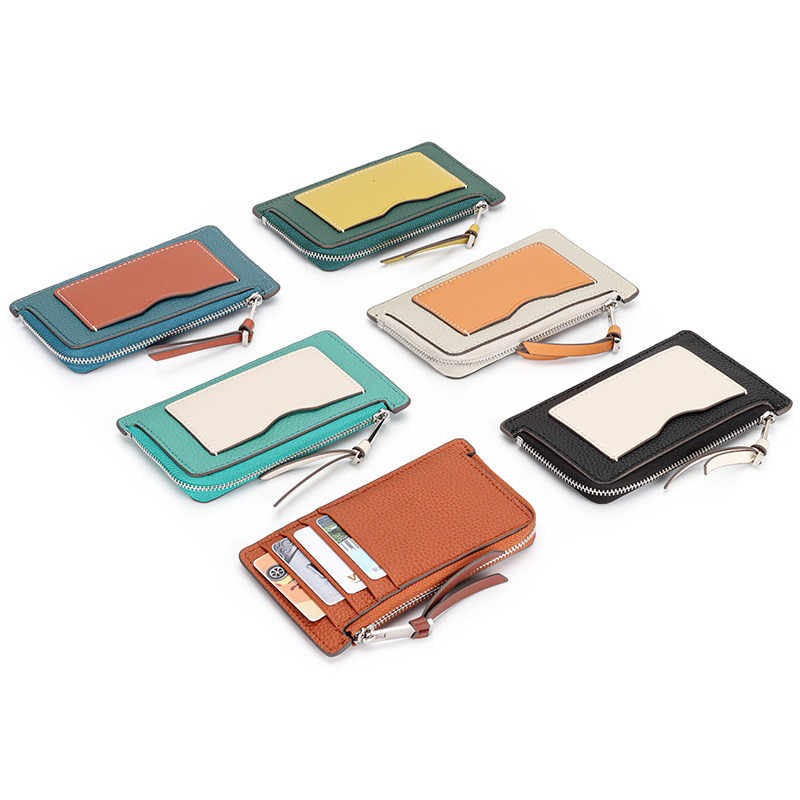 Slim Strap Card Holder Wallet for Women OEM/ODM No Pattern Necessary Lanyard Included