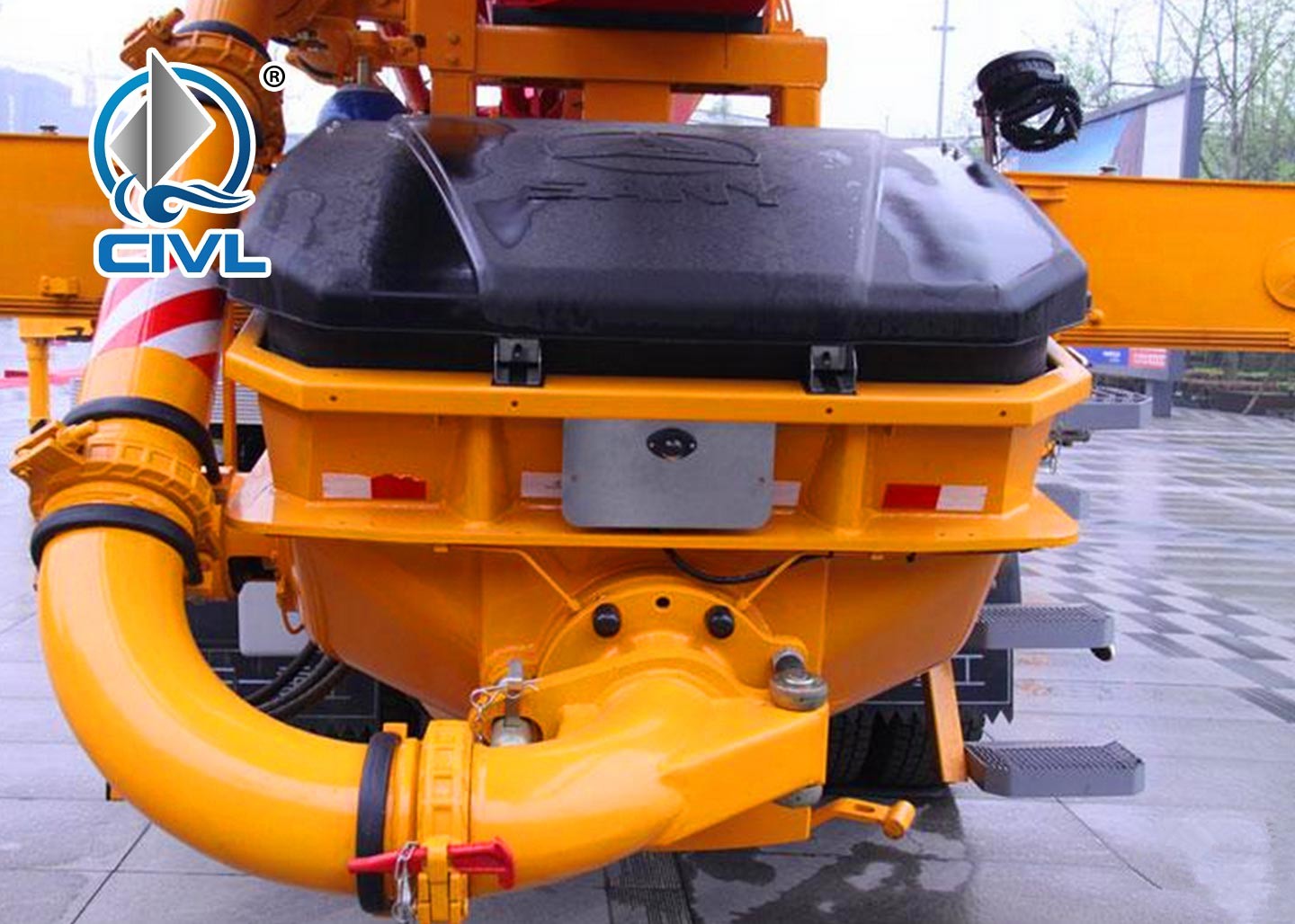 CIVL 37m Concrete Mixing Equipment / Agitator Mix Concrete Pumping Truck