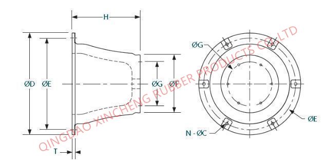 Marine Vessel Cone Rubber Fenders Small Inclining Compressibility