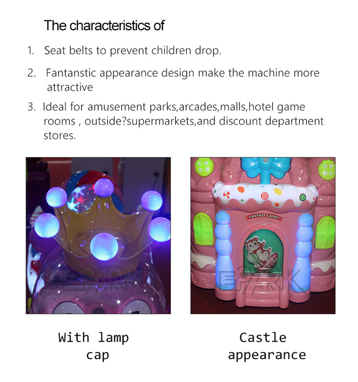 Kiddie Rides Dream Candy Led Light Electric Car Machine Coin Operated