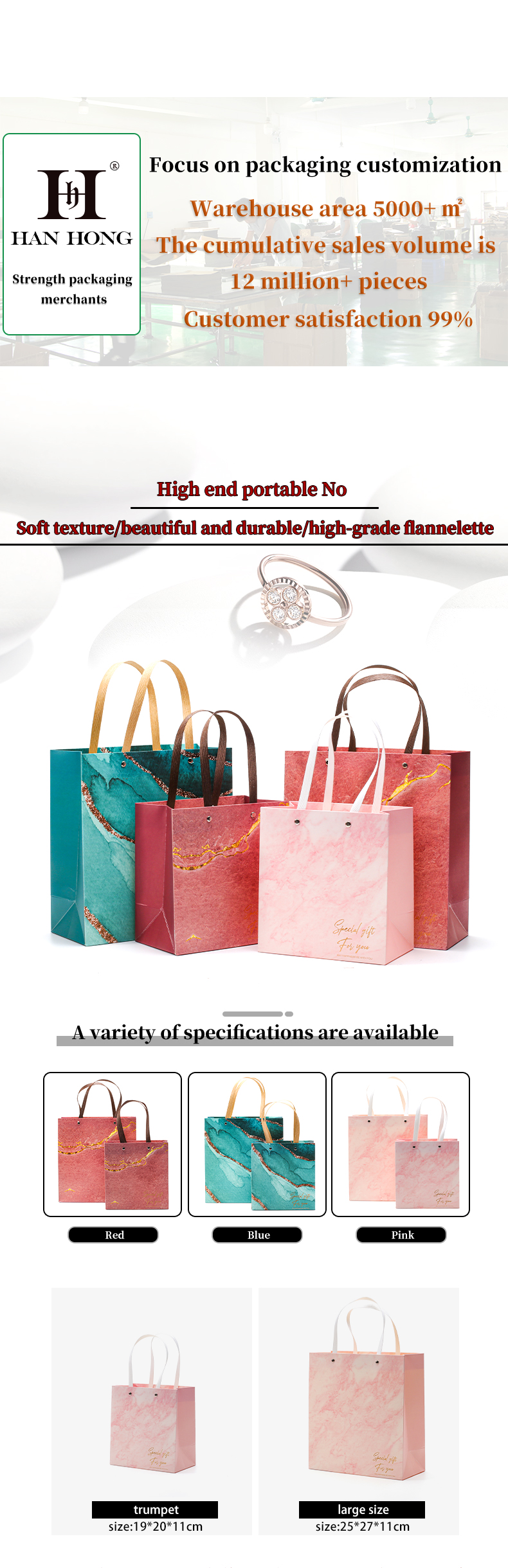 Upscale Luxurious Firm Cardboard Paper Tote Bag Luxury Packaging With Handles
