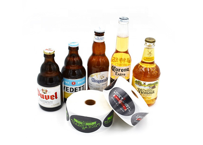 Anti - Ultraviolet Custom Adhesive Labels Permanet Glue PET Material For Bottle