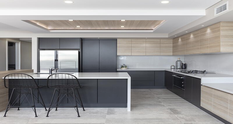 Modern White Solid Wood Glass Panel Cabinets Space-Saving Solution for Small Kitchens