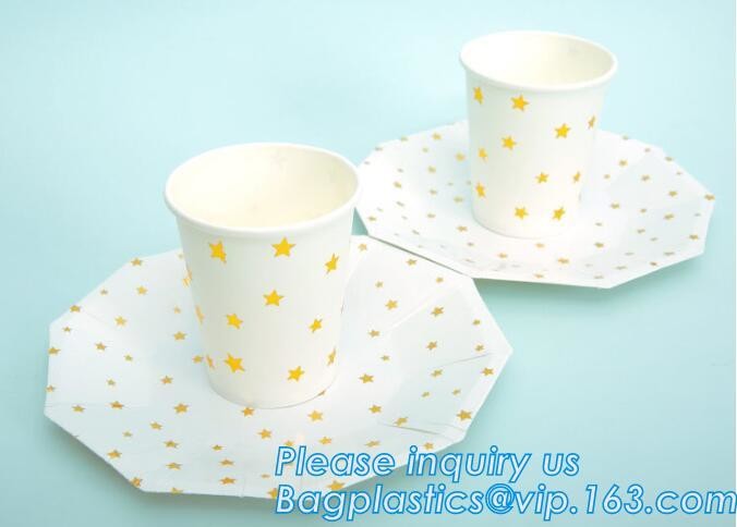 Party supplies, custom printing table rose gold paper biodegradable dinner disposable plate,Compostable Eco Friendly Env