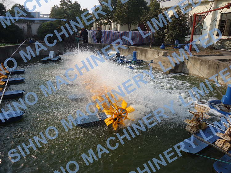 13 Impeller Dissolved Oxygen Transfer Machine,Long Arm Diesel Engine Paddle Wheel Aerator