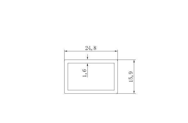 16*25mm Aluminum profiles Commercial props ,display and exhibit appliances