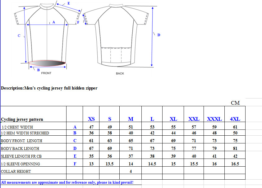 Short Sleeve Custom Club Cut Bike Jersey With European Sizing