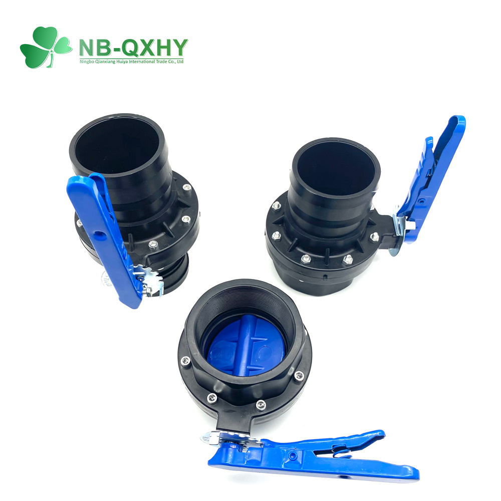 Anti-UV Agricultural Irrigation PE Butterfly Valve for Farm Irrigation Drip