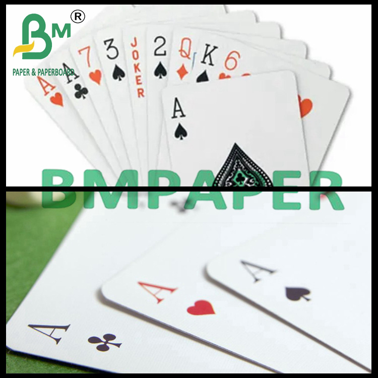 52 x 74cm White Two Side Coated Playing Cards Paper For Poker