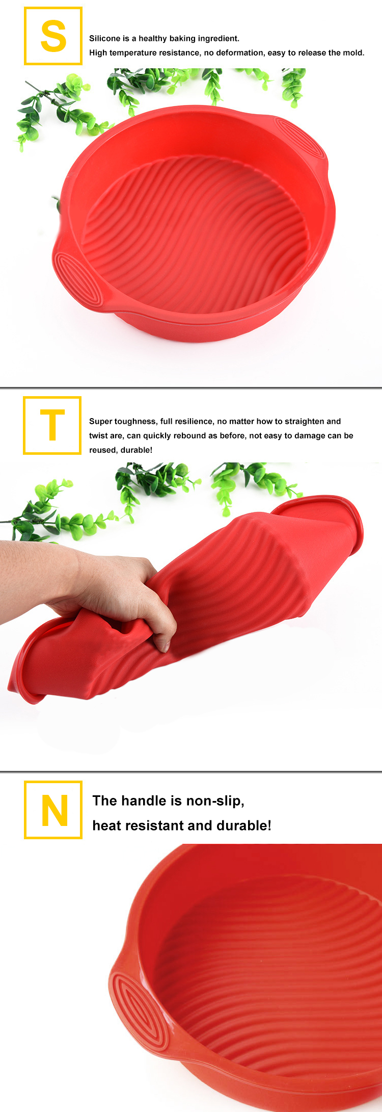 Non Stick Silicone Toast Baking Mold Freezer Safe For Home Kitchen