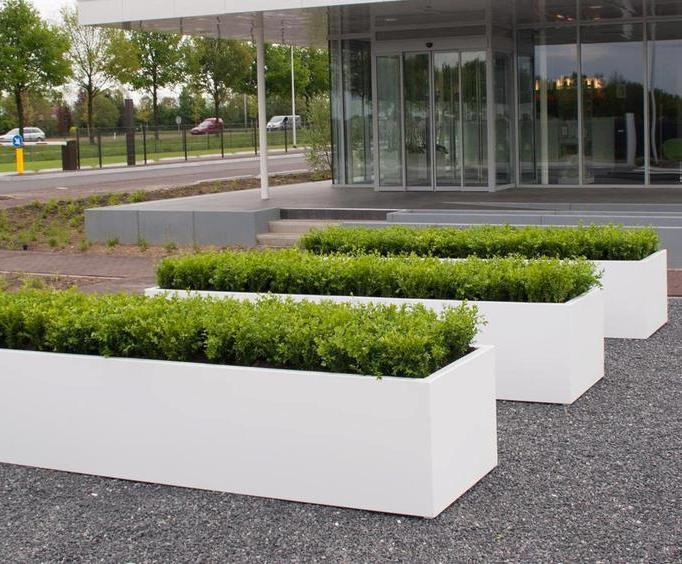 Wholesale Fiberglass Resin Flower Planters Modern Style FRP Plant Pots For Decor