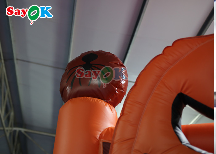 Pumpkin Halloween Inflatable Bounce Castle With Slide Inflatable Combos For Party