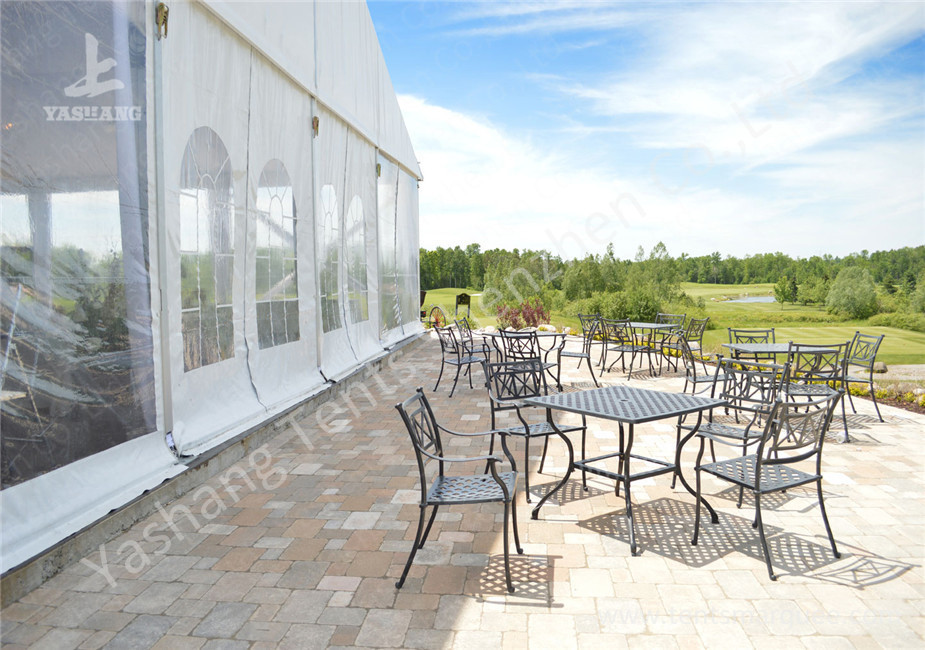 16M Wide Transparent Pvc Wall Outdoor Party Tents , Wind Resistant Garden Party Marquee