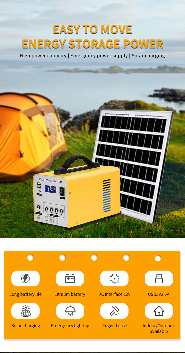 Outdoor Emergency Power MPPT 84Wh LifePo4 Battery Portable Solar Power Station
