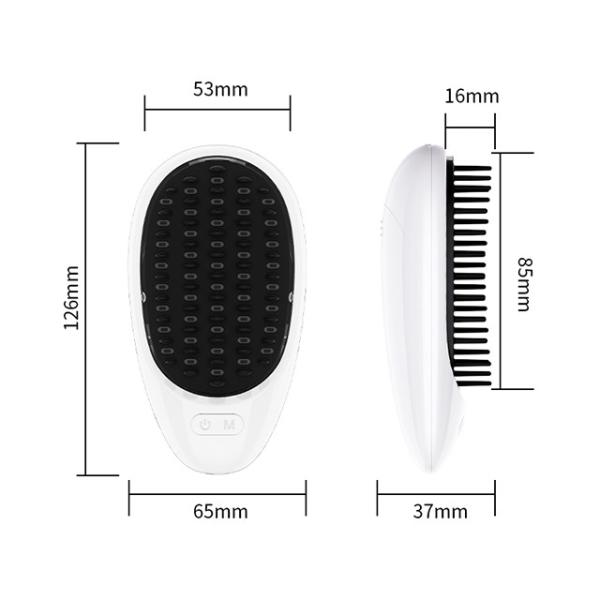 Hair Smoth Comb Electric Cordless Therapy Red Blue LED Hair Growth Comb Scalp