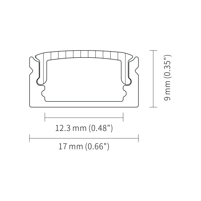 Led Profile Aluminum Alloy 6063 T5 U Shape Extrusion Housing Channel Diffused Cover For Lighting Strip Bar