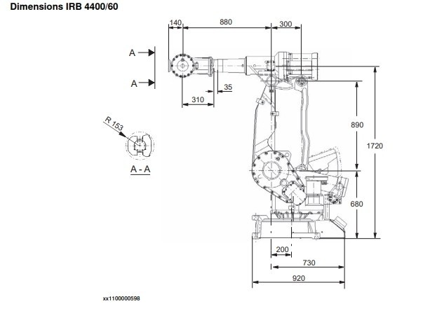ABB IRB 4400 Base Payload 60KG 6 Axis Robot Arm Robot Industrial