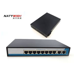 Black Color 8 Port POE Ethernet Switch , POE Powered Switch For Monitoring