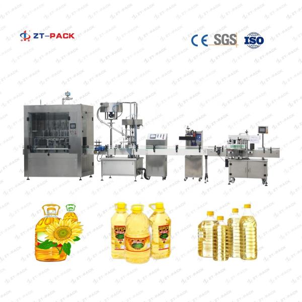 PET Bottle Cookie Edible Sunflower Oil Filling Packing Machine Stainless Steel