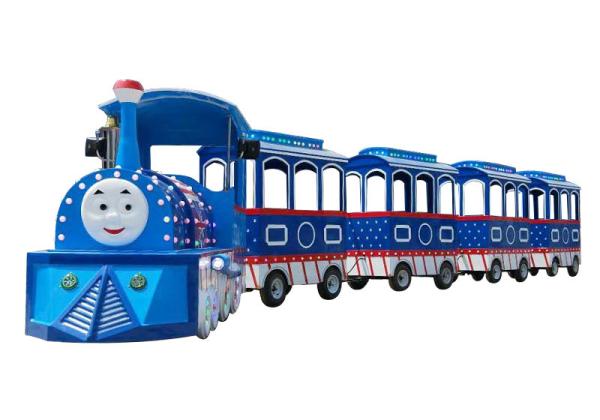3kw Electric Trackless Train , Mini Express Trackless Train British Style
