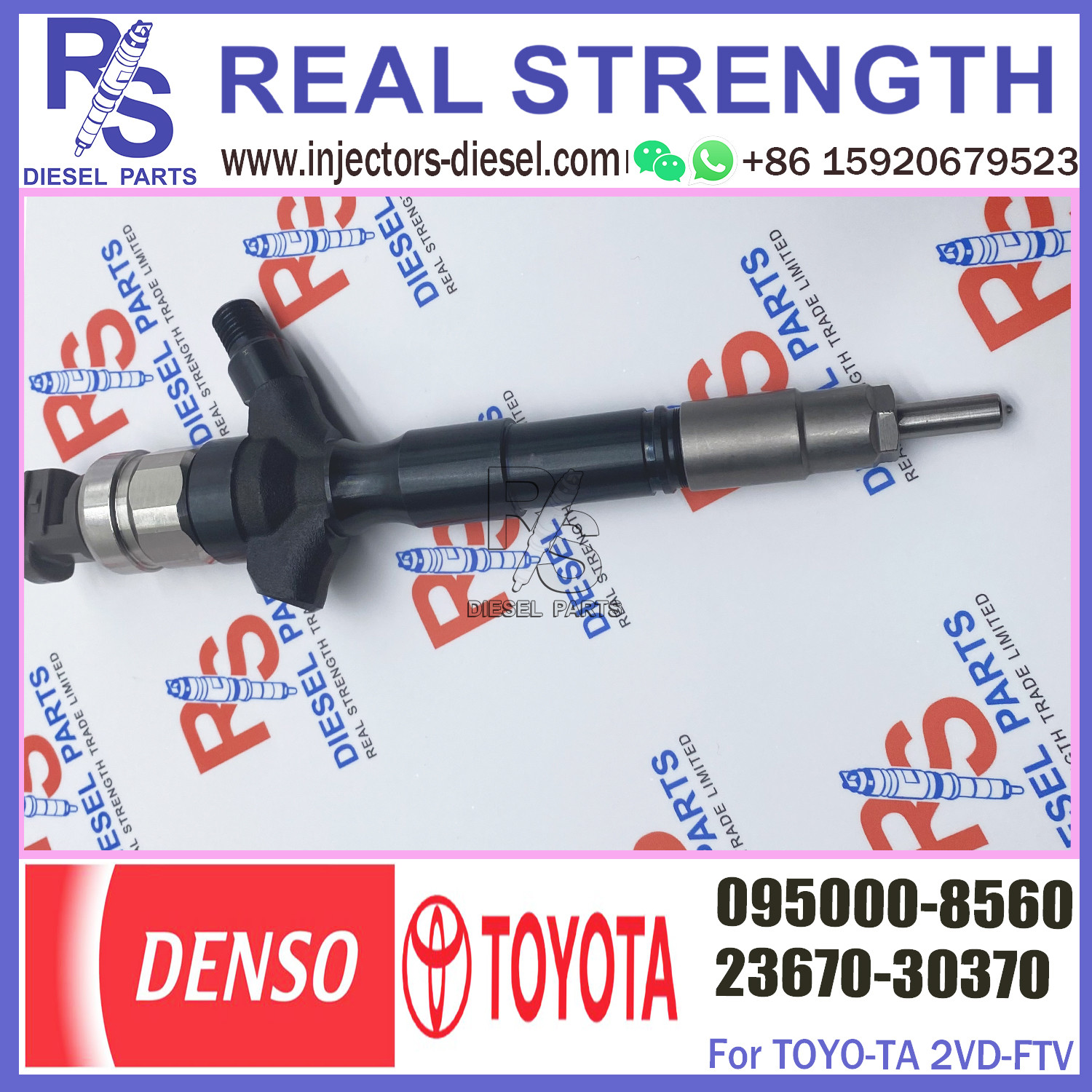 Diesel Common Rail Fuel Injector 23670-0L050 095000-8290 095000-8220 095000-8560 for 1KD-FTV engine