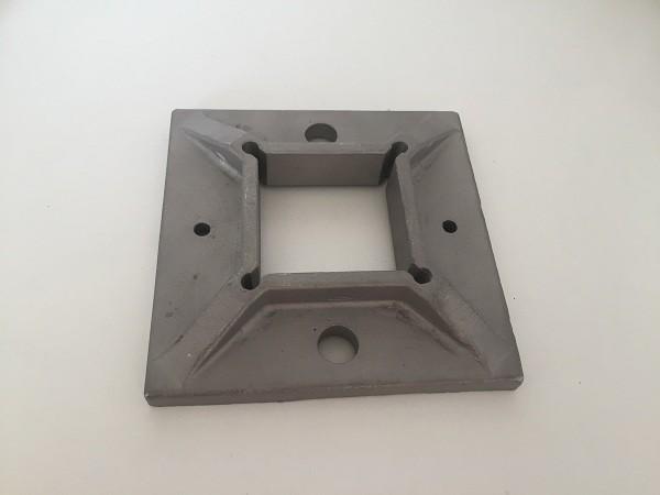 Brushed / Polished Square Stainless Steel Balustrade Parts , Handrail Base