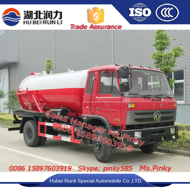 8000Liters Sewage Suction Truck Dongfeng Jet Vacuum Suction Truck 4×2 Driving Type