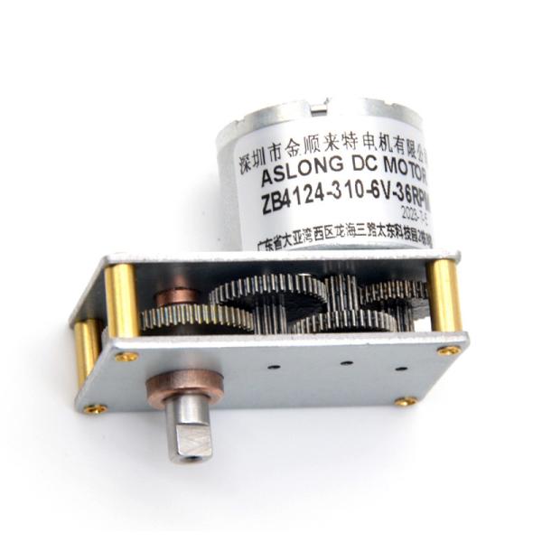 ASLONG Valve Motor ZB4124-310 Mini DC Low Speed Motor 6V 37RPM Metal Gear 6V dc