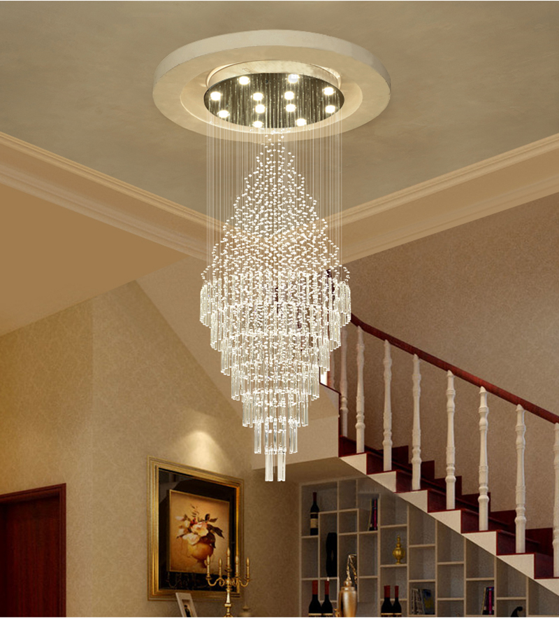 Stairs Chandeliers Modern Crystal Chandelier Lighting Interior lamp(WH-NC-30)