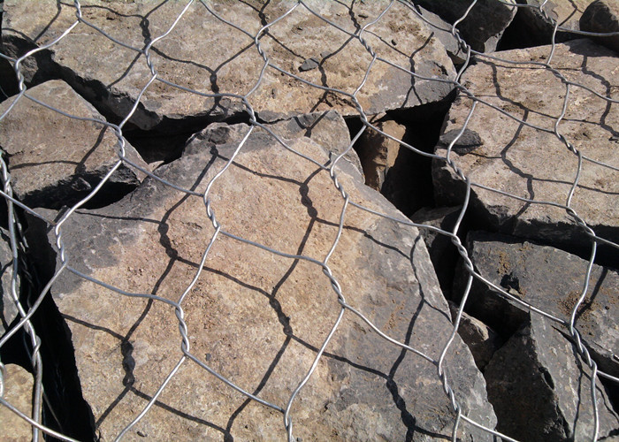 2.7mm Gabion Baskets 2x1x1 Galvanized / Pvc Coated Mesh For Stone
