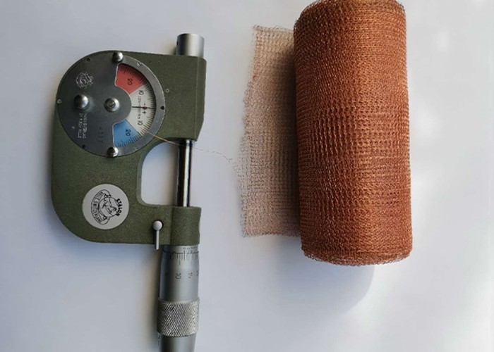 Metal Crimped Copper Wire Netting 4 Strands Knitting For Distillation Internal Packing